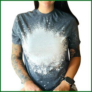 Distressed Bleached T-Shirt Sublimation Ready Graphic Tee Comfy Trendy Vintage